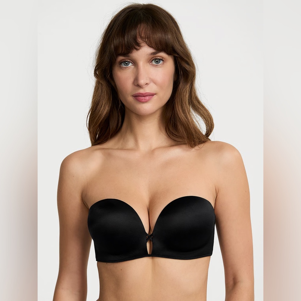 Victoria’s Secret Bombshell Add-2-Cups Push-Up Strapless Bra in Black